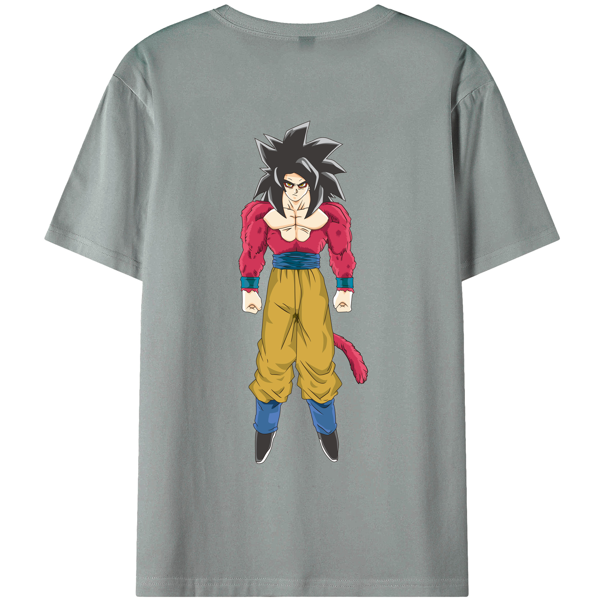（画像用） ドラゴンボール 孫悟空（そん ごくう）Son Goku カカロット DRAGON BALL Kakarotto 綿100％ メンズ半袖Tシャツ（バックプリント） 通気性